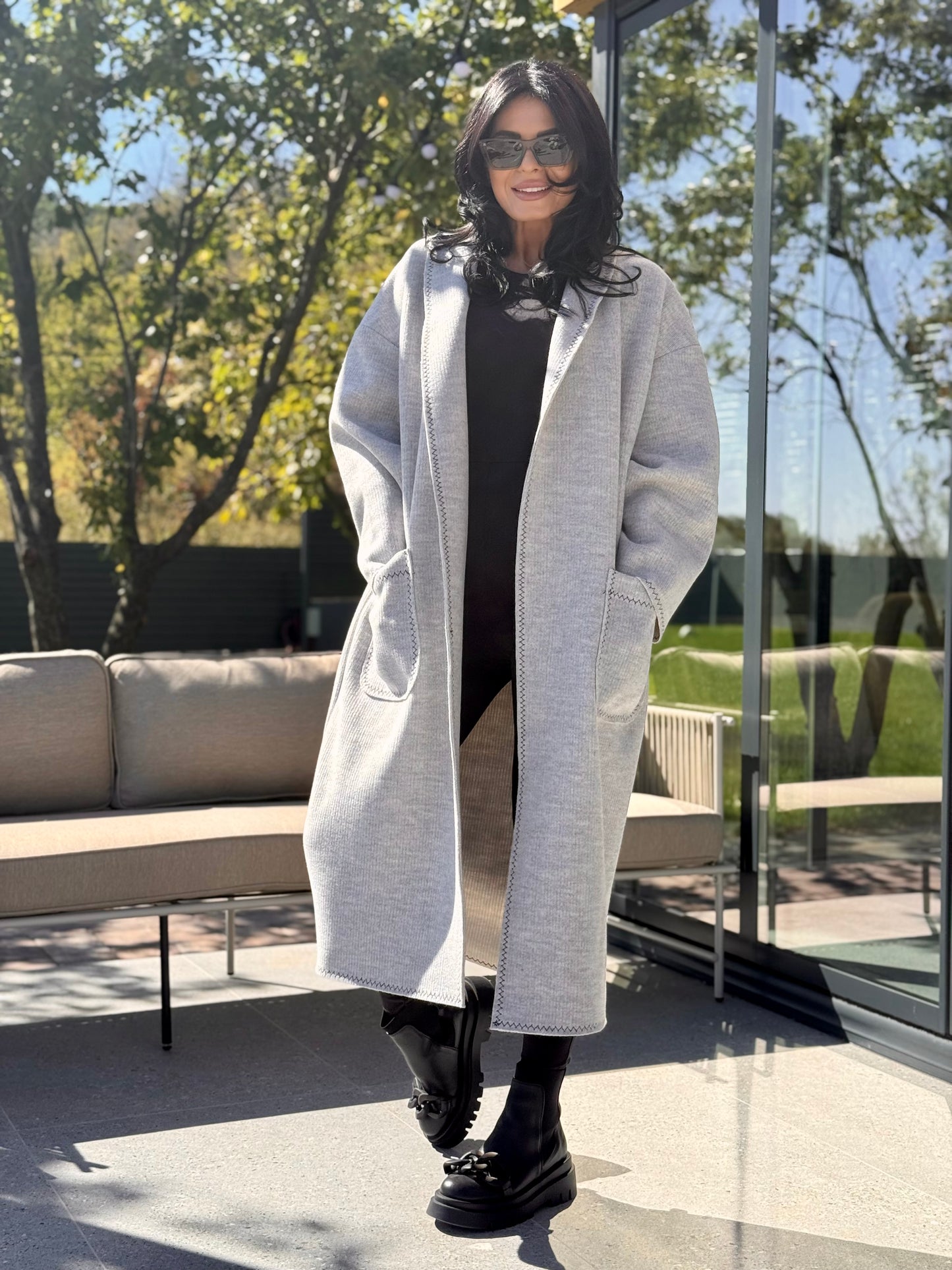 Palton Milanno - White Gray