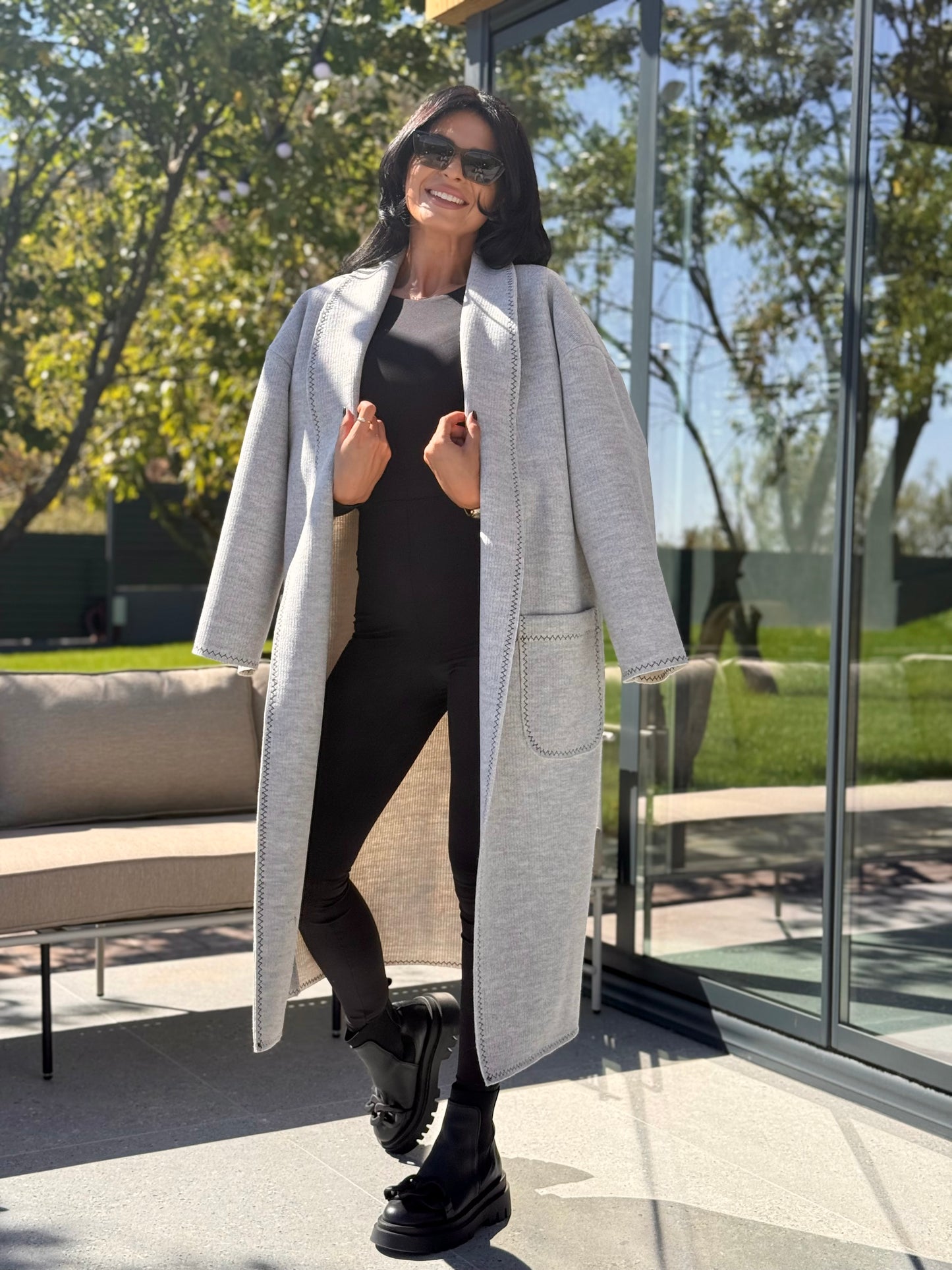 Palton Milanno - White Gray