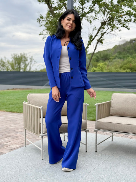 Costum Aura - Albastru Electric