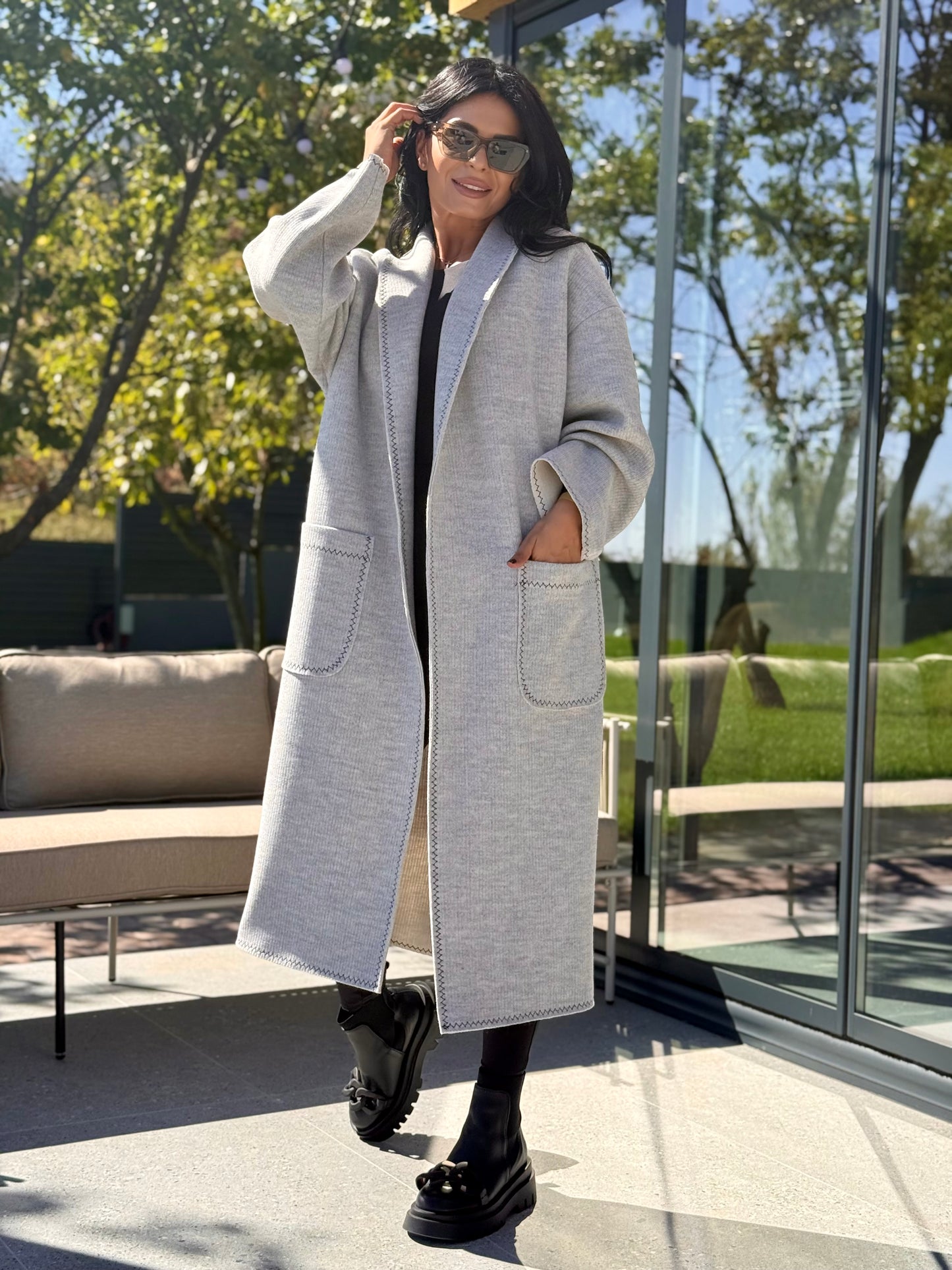 Palton Milanno - White Gray