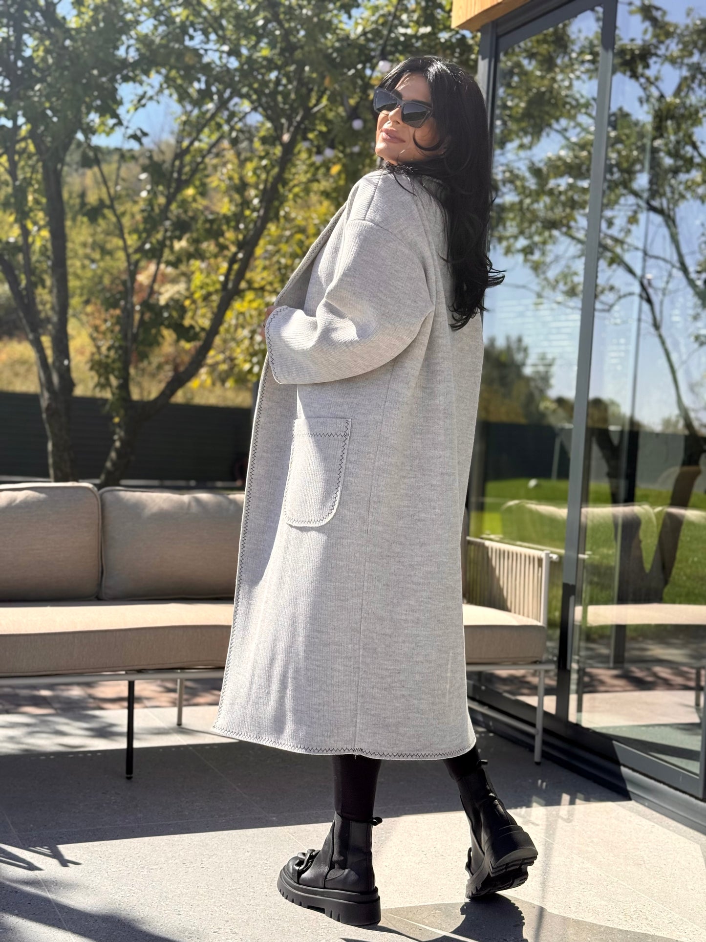 Palton Milanno - White Gray