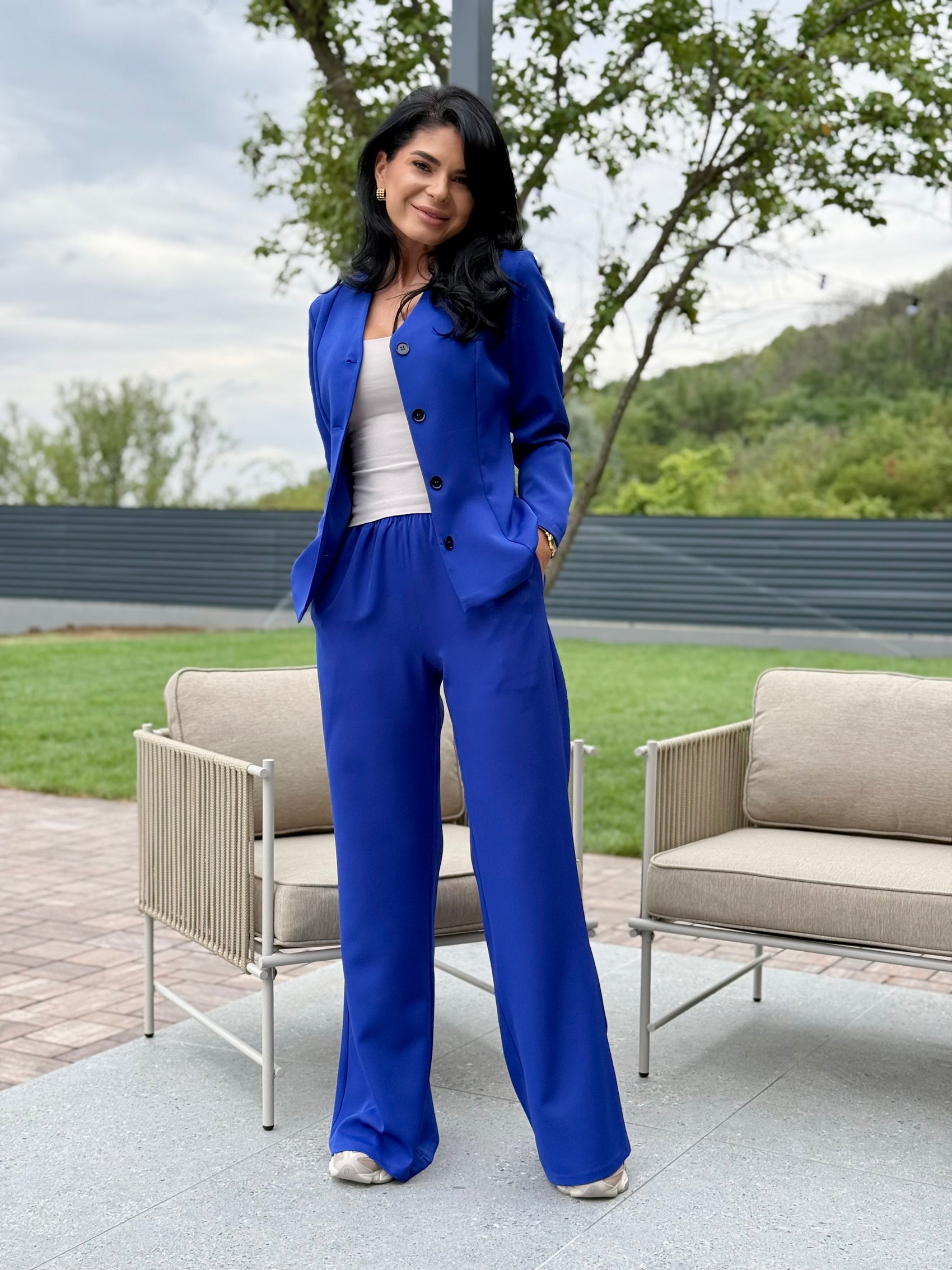 Costum Aura - Albastru Electric