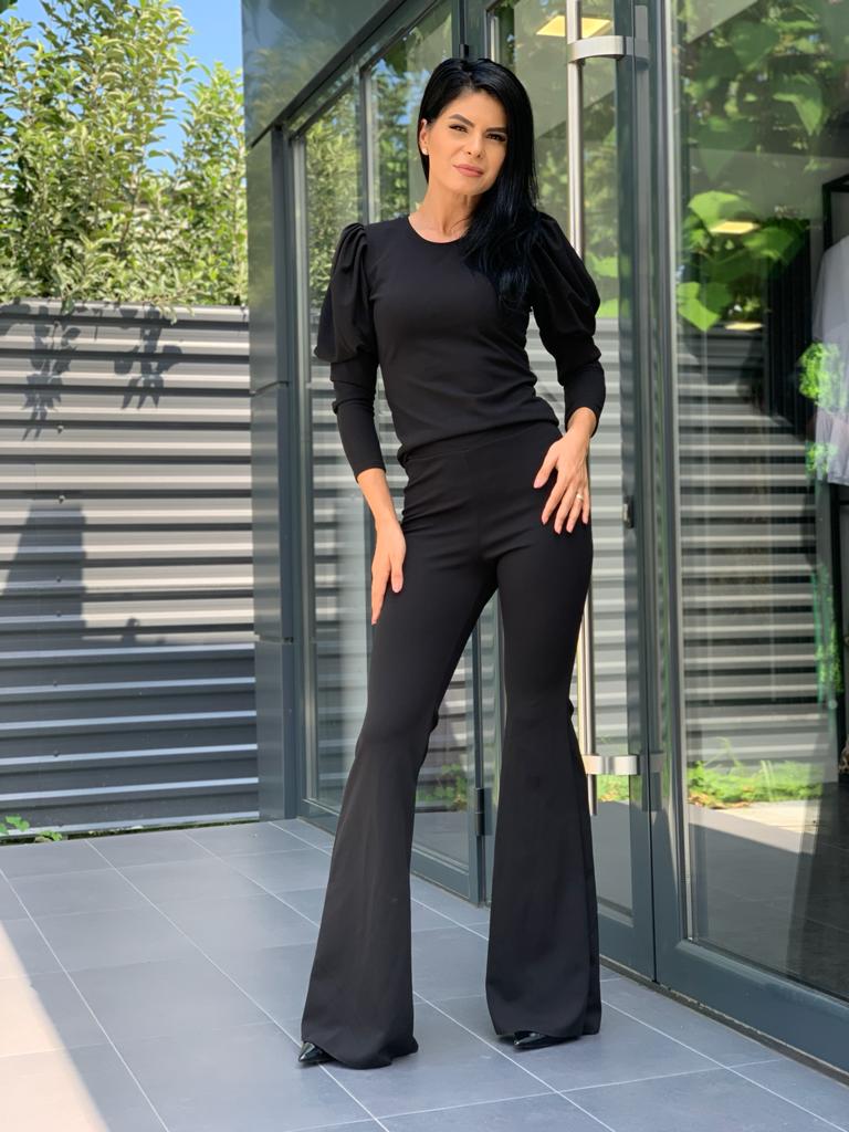 Pantaloni EVAZATI - NEGRU