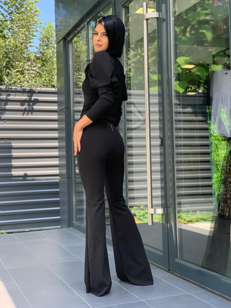 Pantaloni EVAZATI - NEGRU