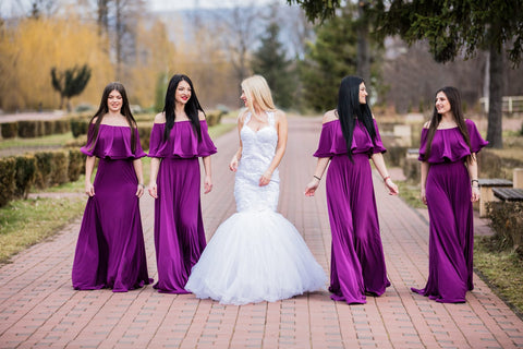 Rochie Lunga ELIZA - Mov Orhidee