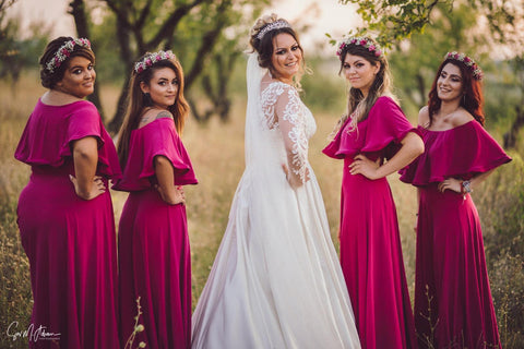 Rochie Lunga ELIZA - Viva Magenta
