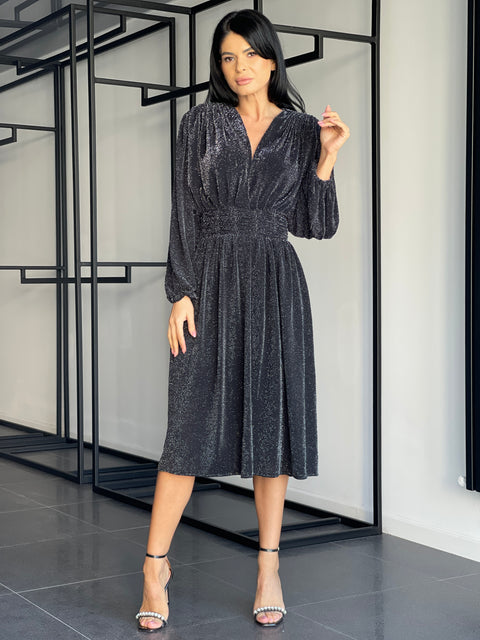 Rochie Rimma - Glitter Black