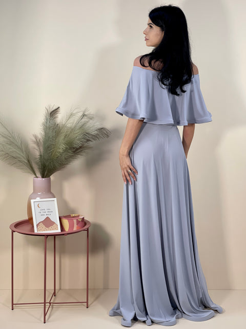 Rochie Lunga ELIZA - Gri Argintiu