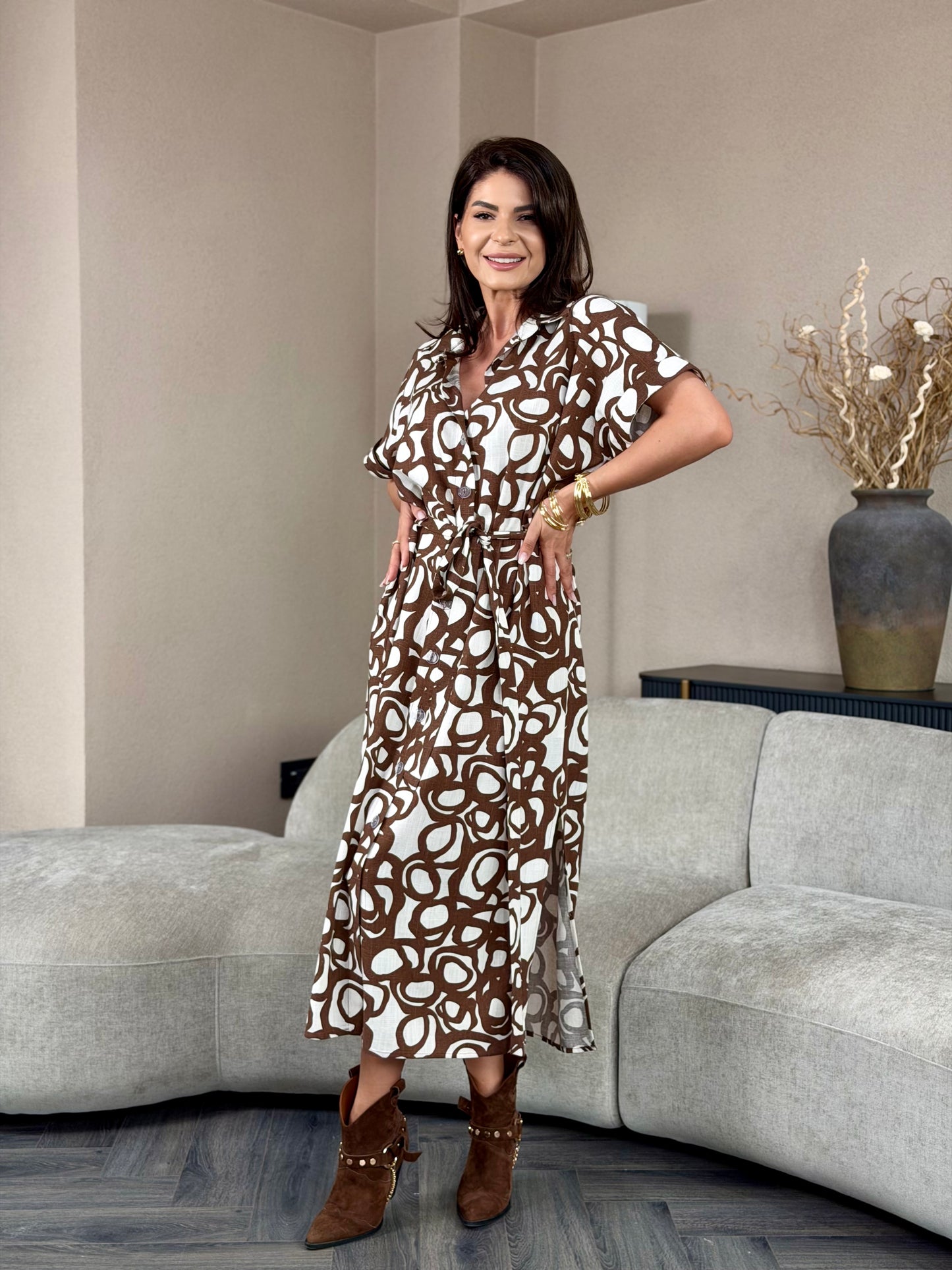 Rochie Cammy - Desert Sand Print
