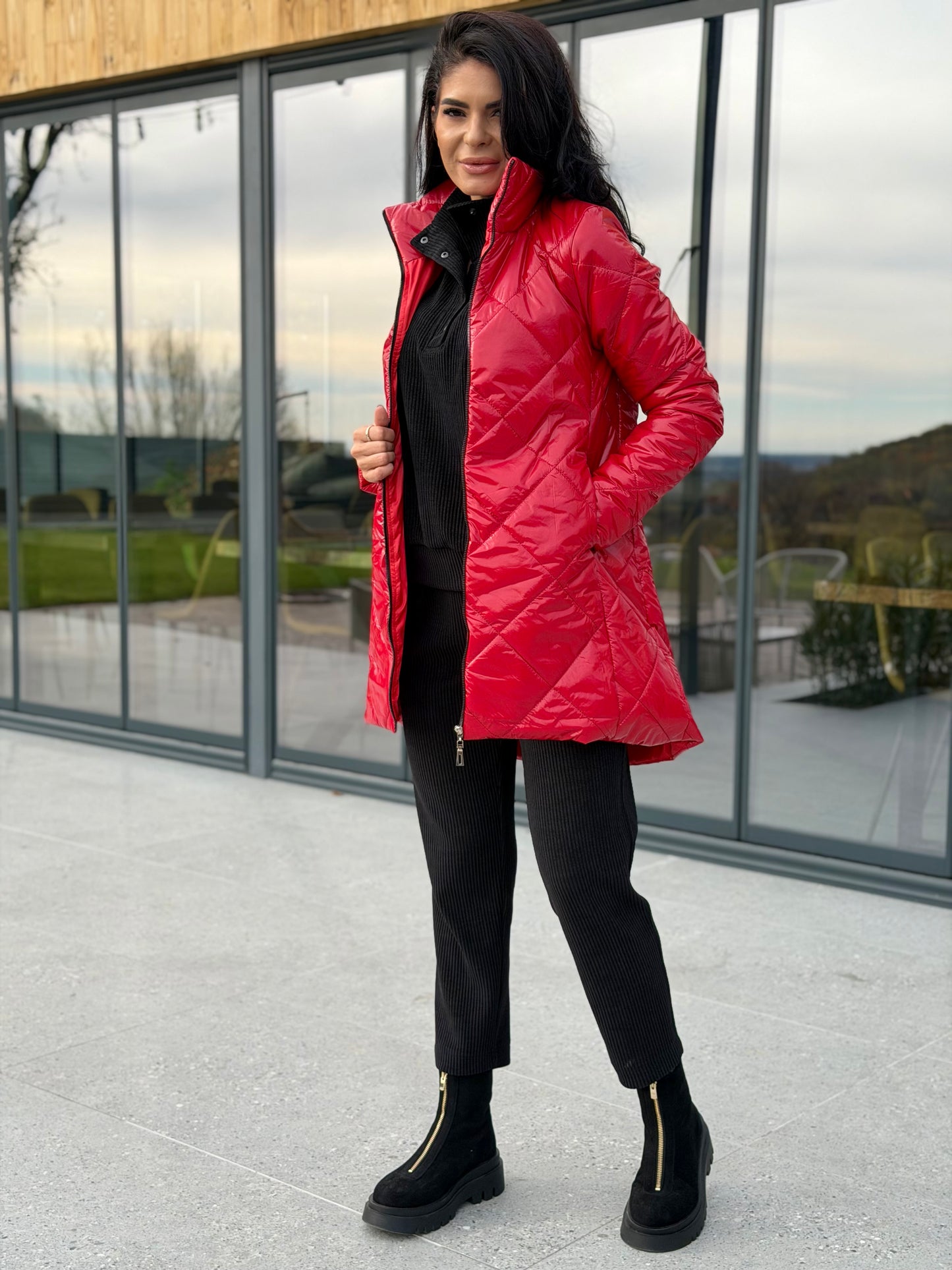 Geaca Amelia - Cherry Red