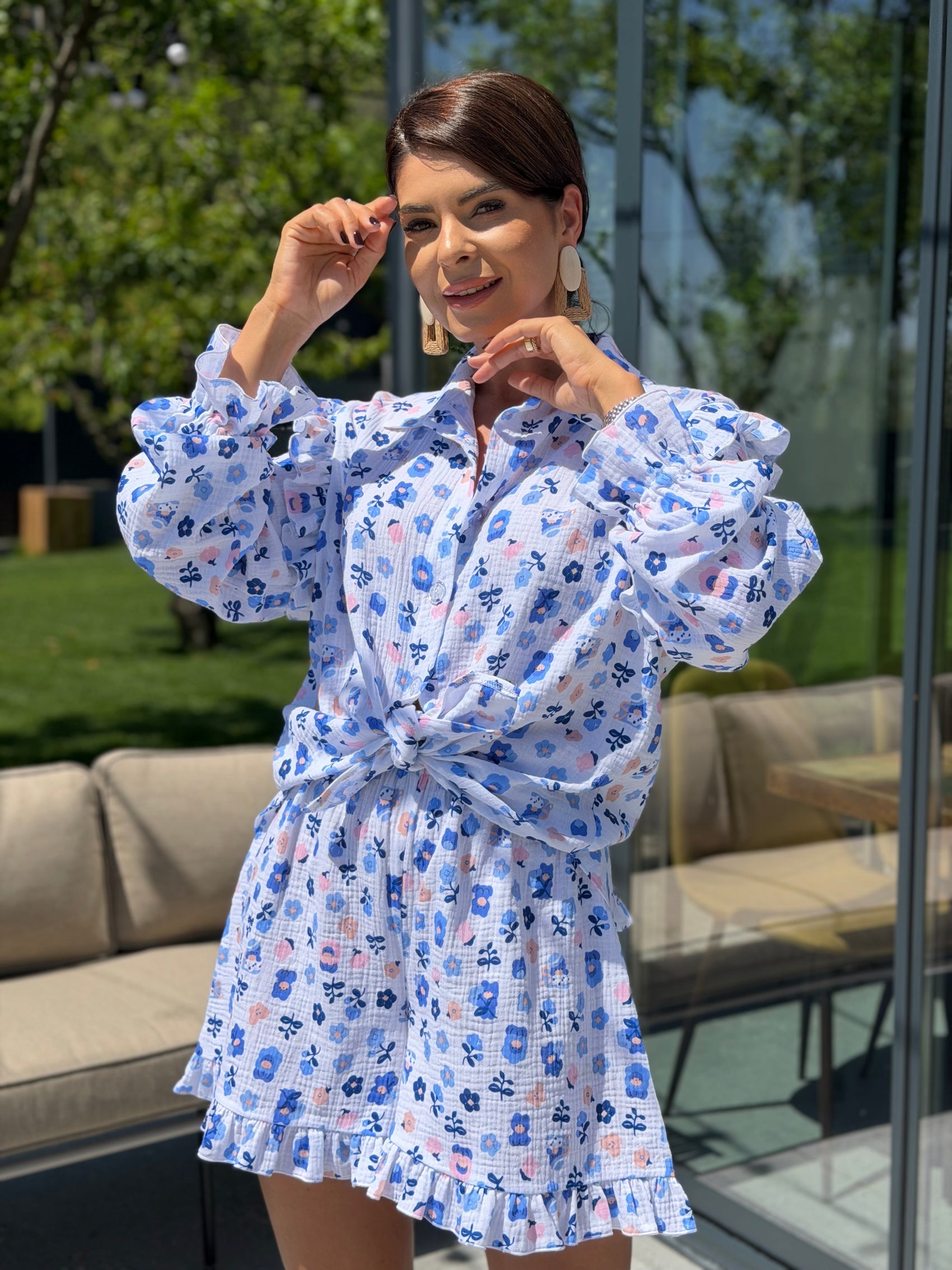 Set Muselina Indira - Baby Blue