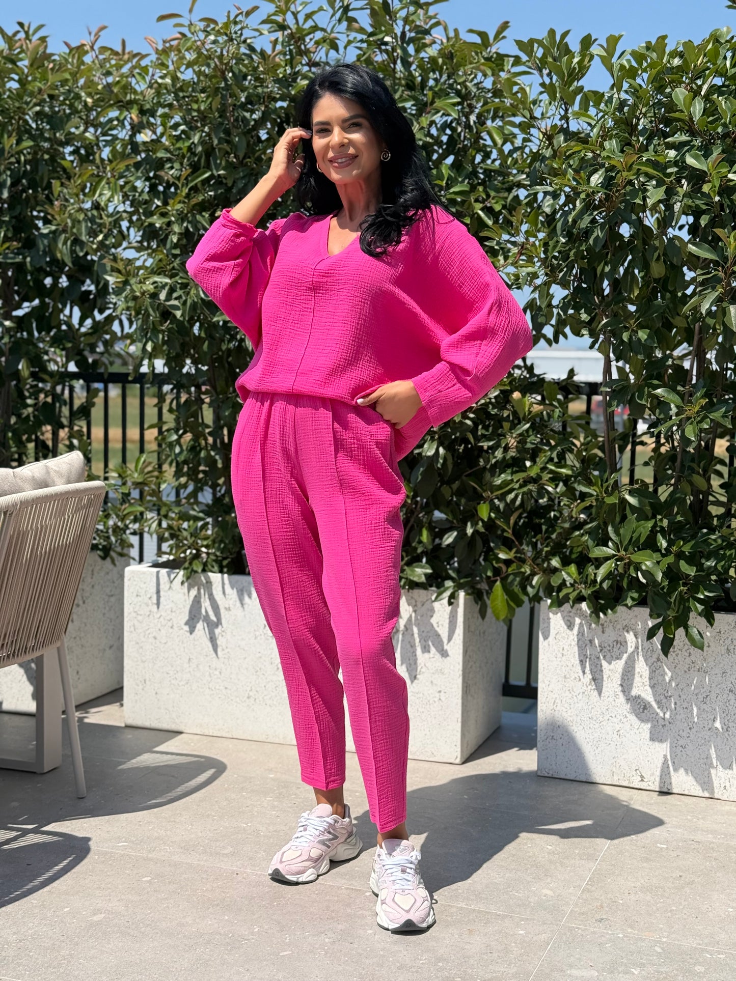 Set Muselina Vera - Fucsia