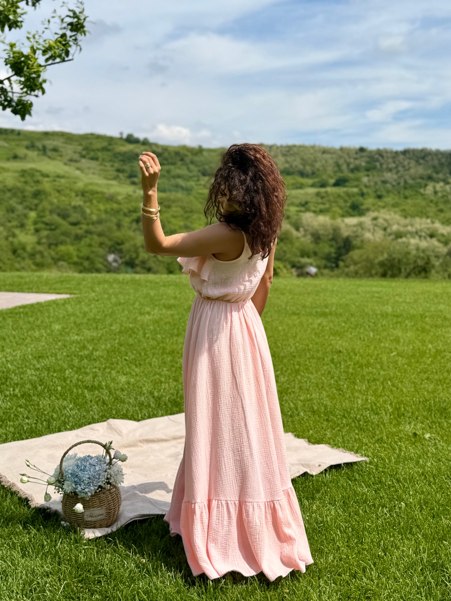 Rochie Rozalia - Peach
