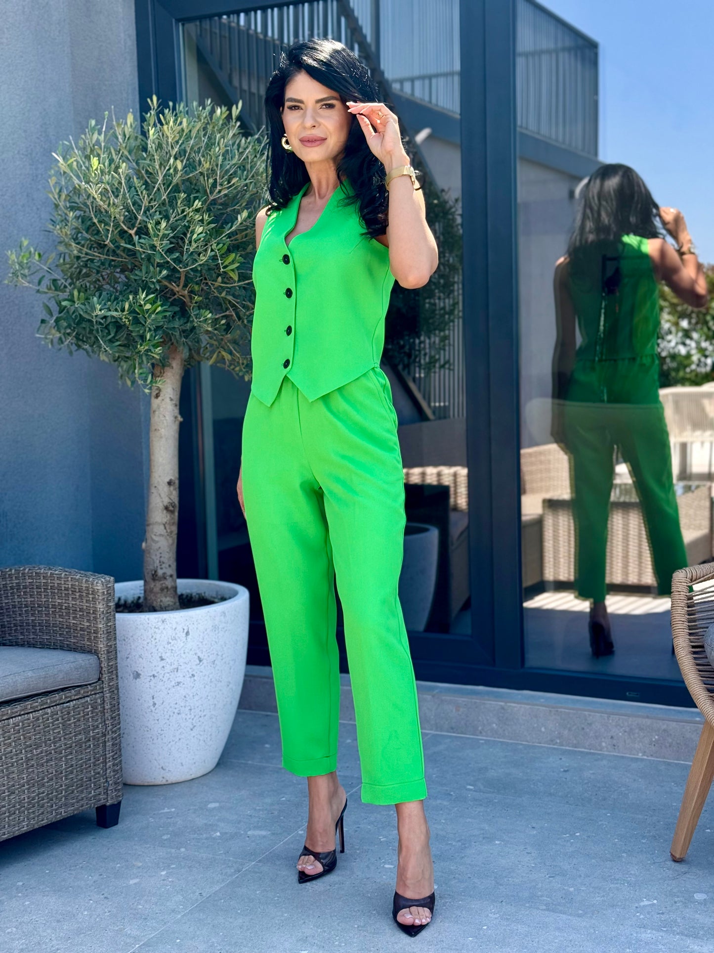 Costum Melia - Verde Intens