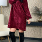 Rochie Cellie - Burgundy Velvet