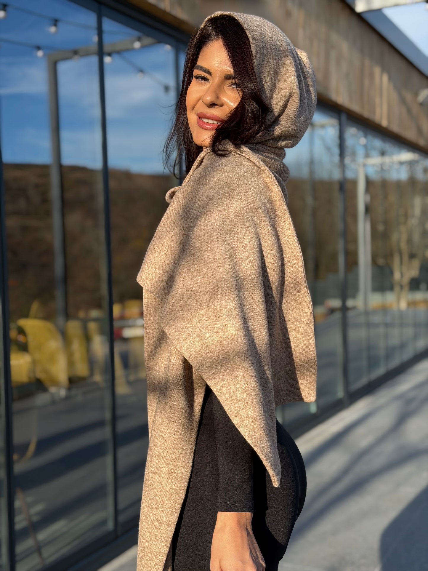 Hooded Scarf - Gold Sand