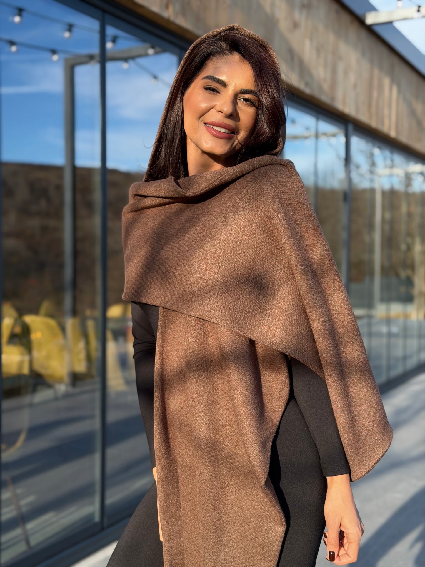 Hooded Scarf - Chocolate