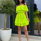 Rochie Zia - Verde Neon