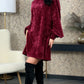 Rochie Cellie - Burgundy Velvet