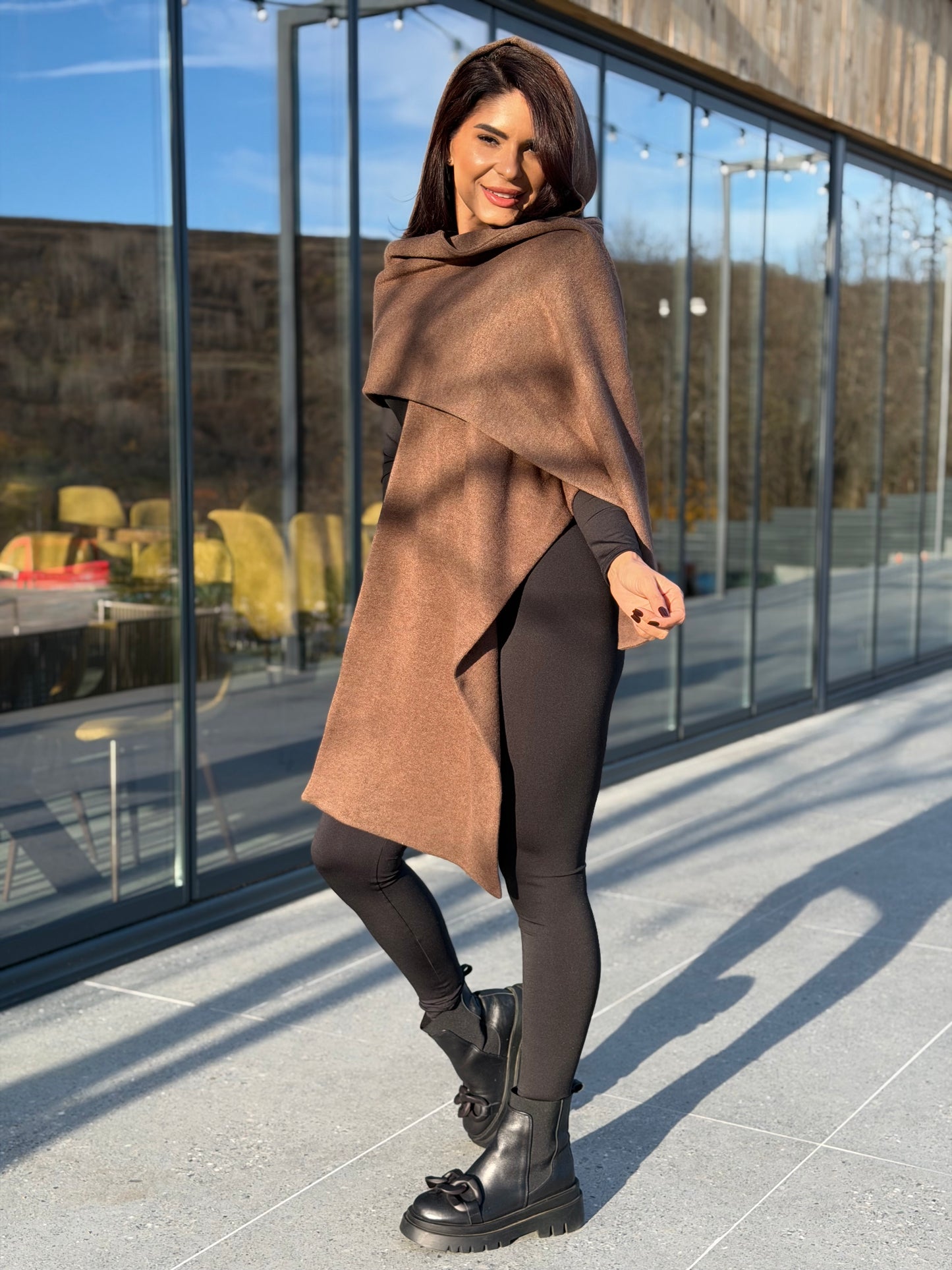 Hooded Scarf - Chocolate