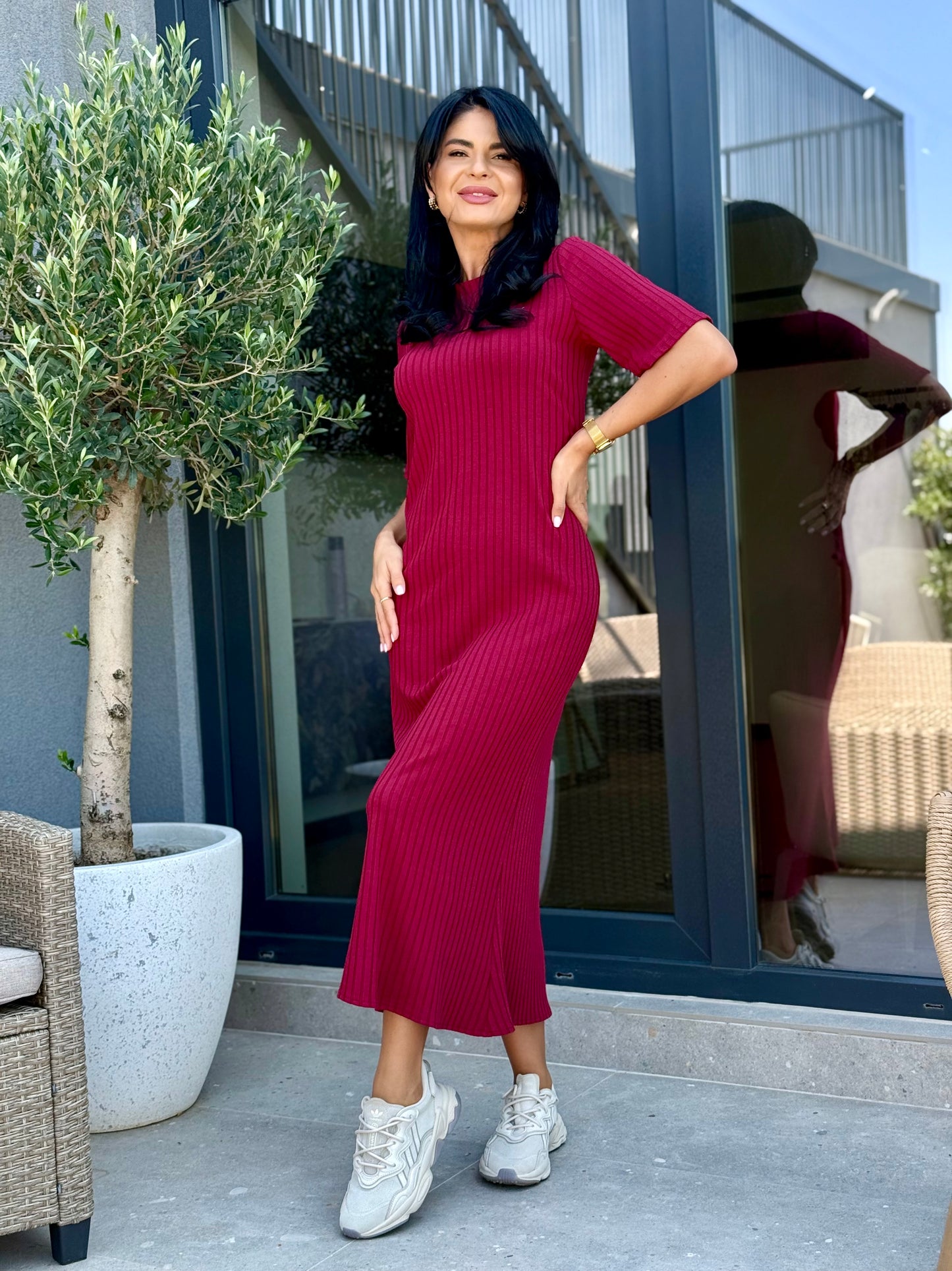 Rochie Casia - Bordo