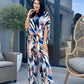 Costum Flora - Geometric Blue