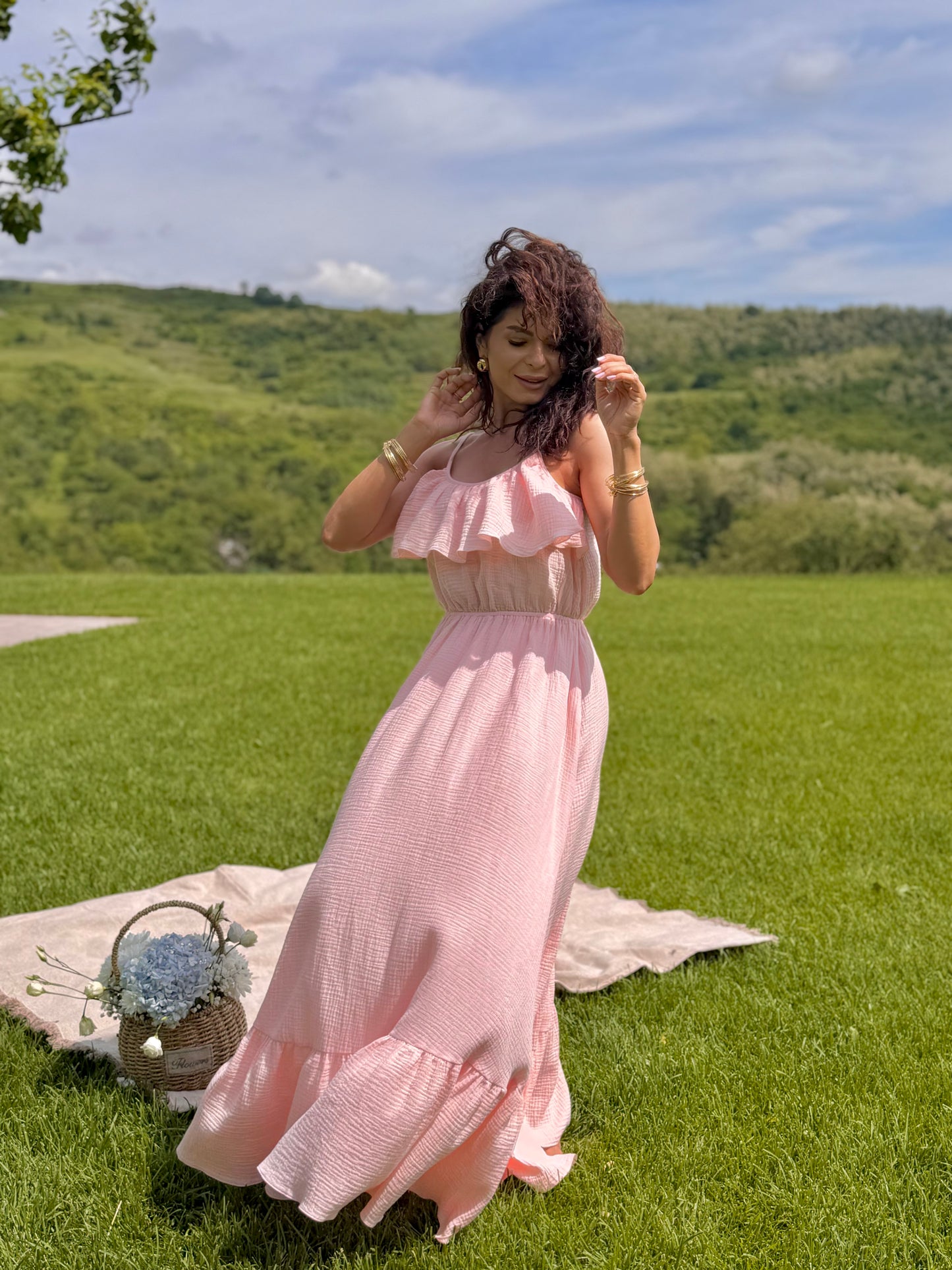 Rochie Rozalia - Peach