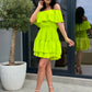 Rochie Zia - Verde Neon