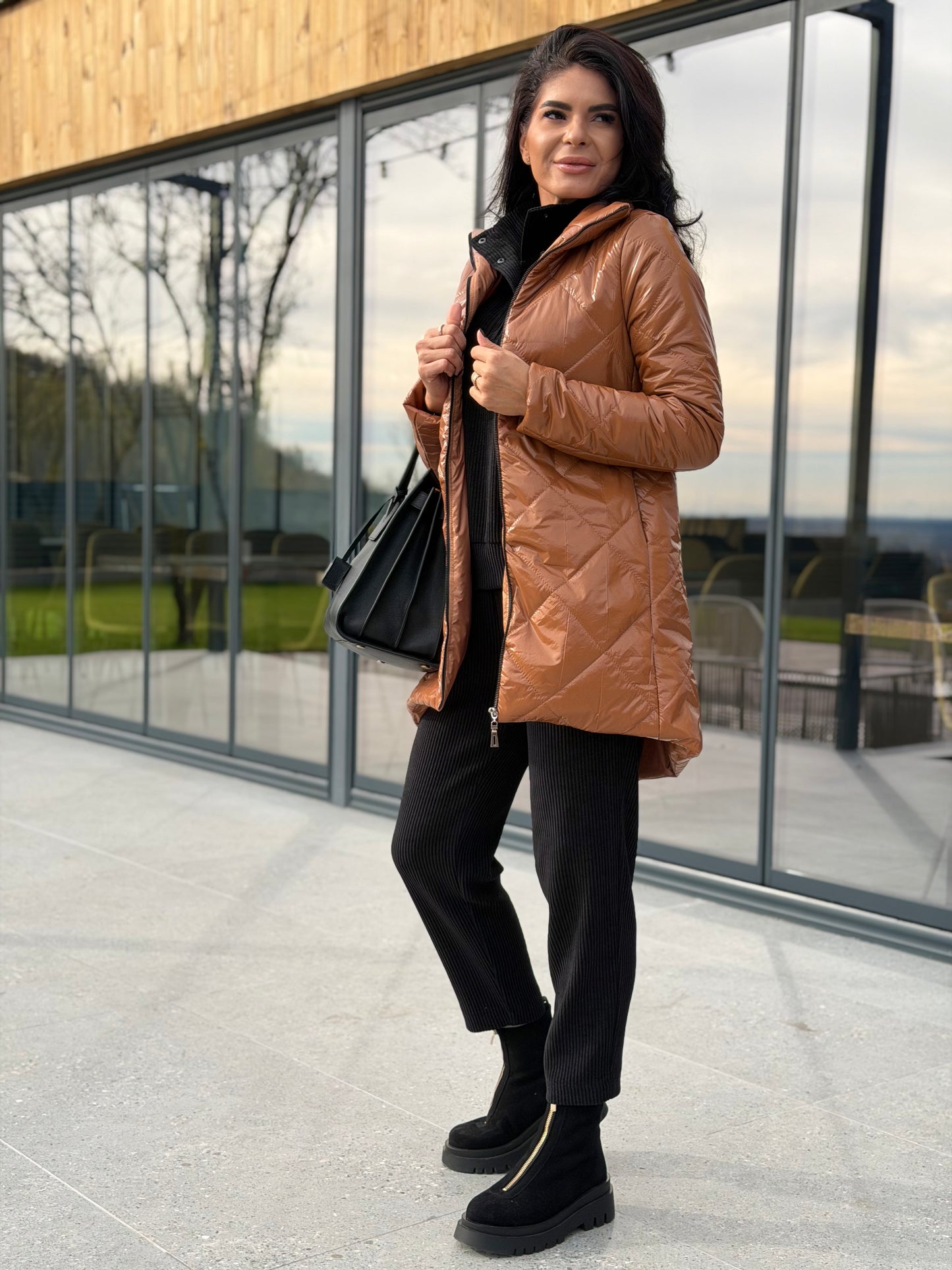 Geaca Amelia - Caramel Brown