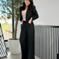 Costum Charlee  - Black Prinstripes