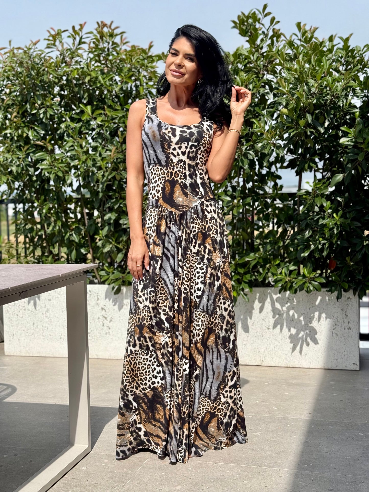 Rochie Roma - Wild Print