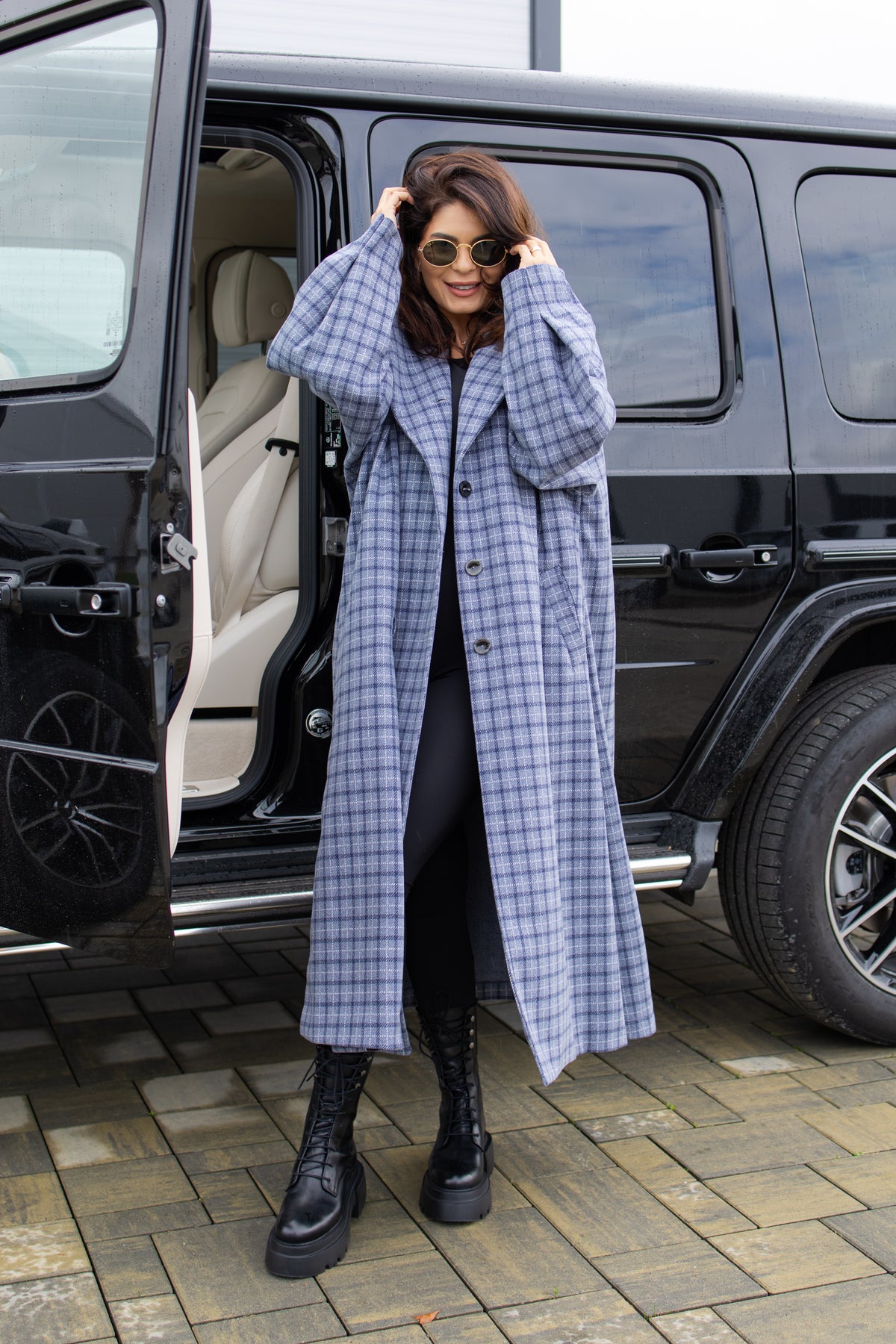 Palton Oversize - Blue Grey