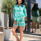 Costum Rosa Print - Mint