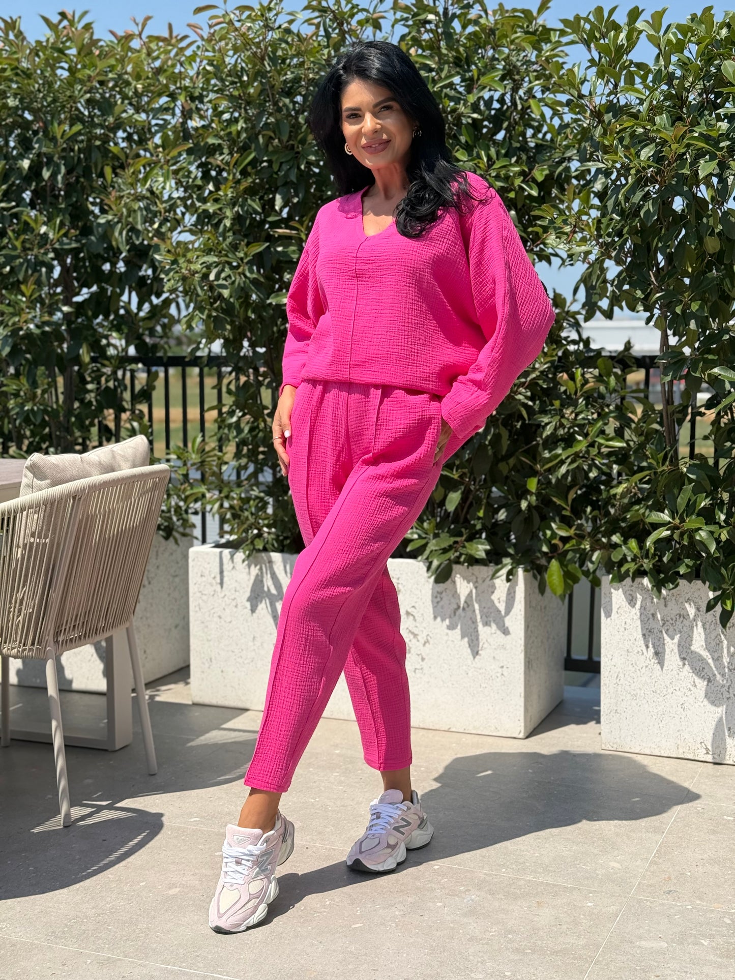 Set Muselina Vera - Fucsia