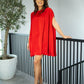 Rochie Bellagio - Coral Red