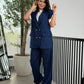 Costum Sunsset - Navy Pinstripe