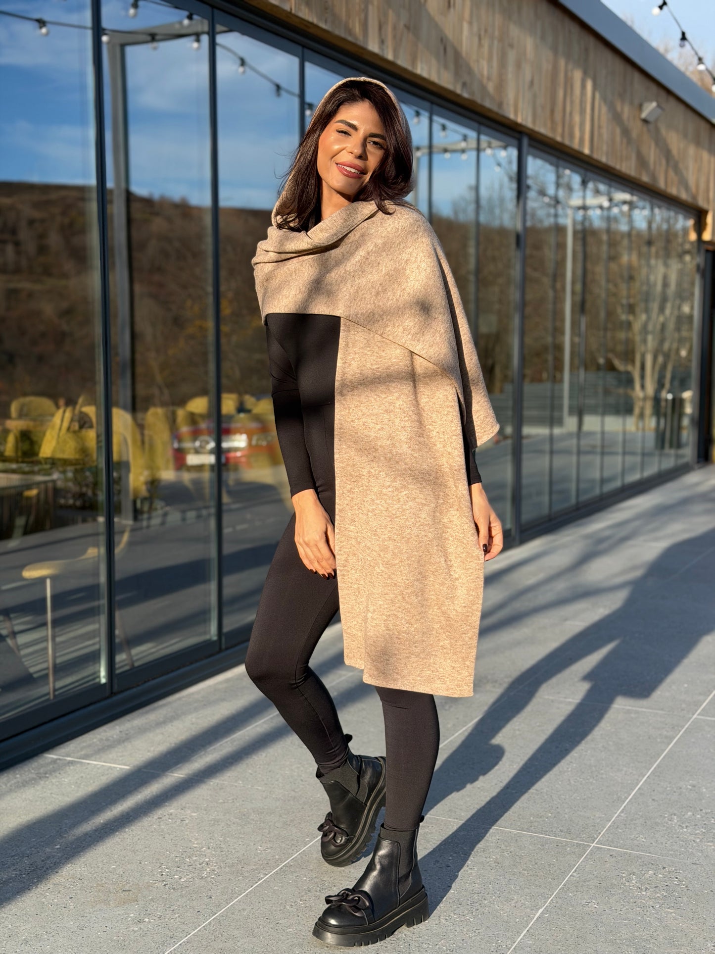 Hooded Scarf - Gold Sand