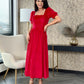 Rochie Candy Long - Festive Scarlet