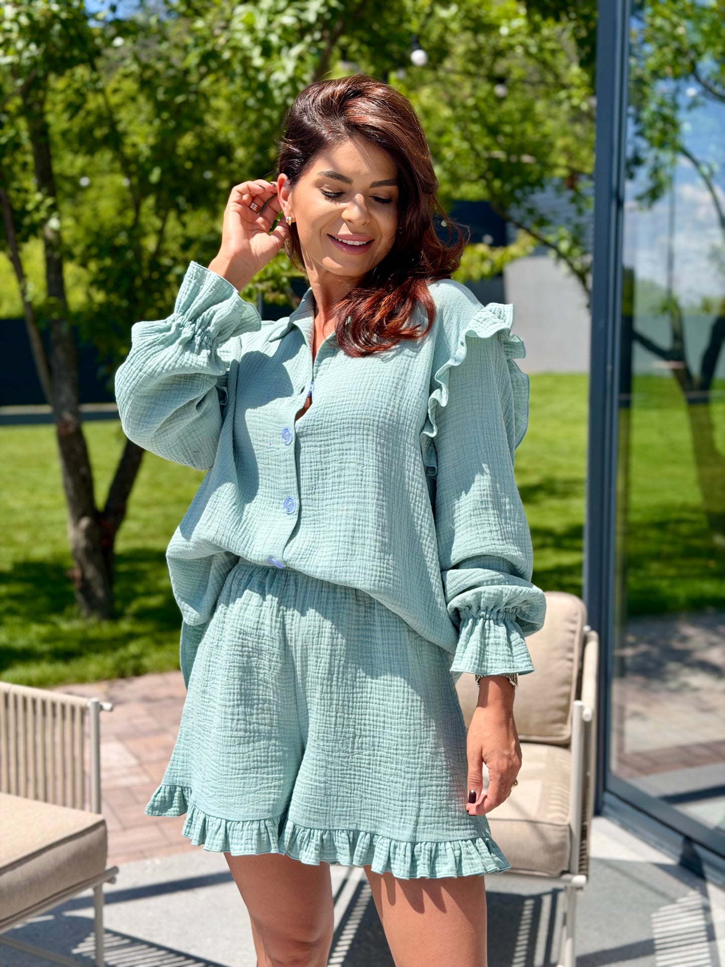 Set Muselina Indira - Sage