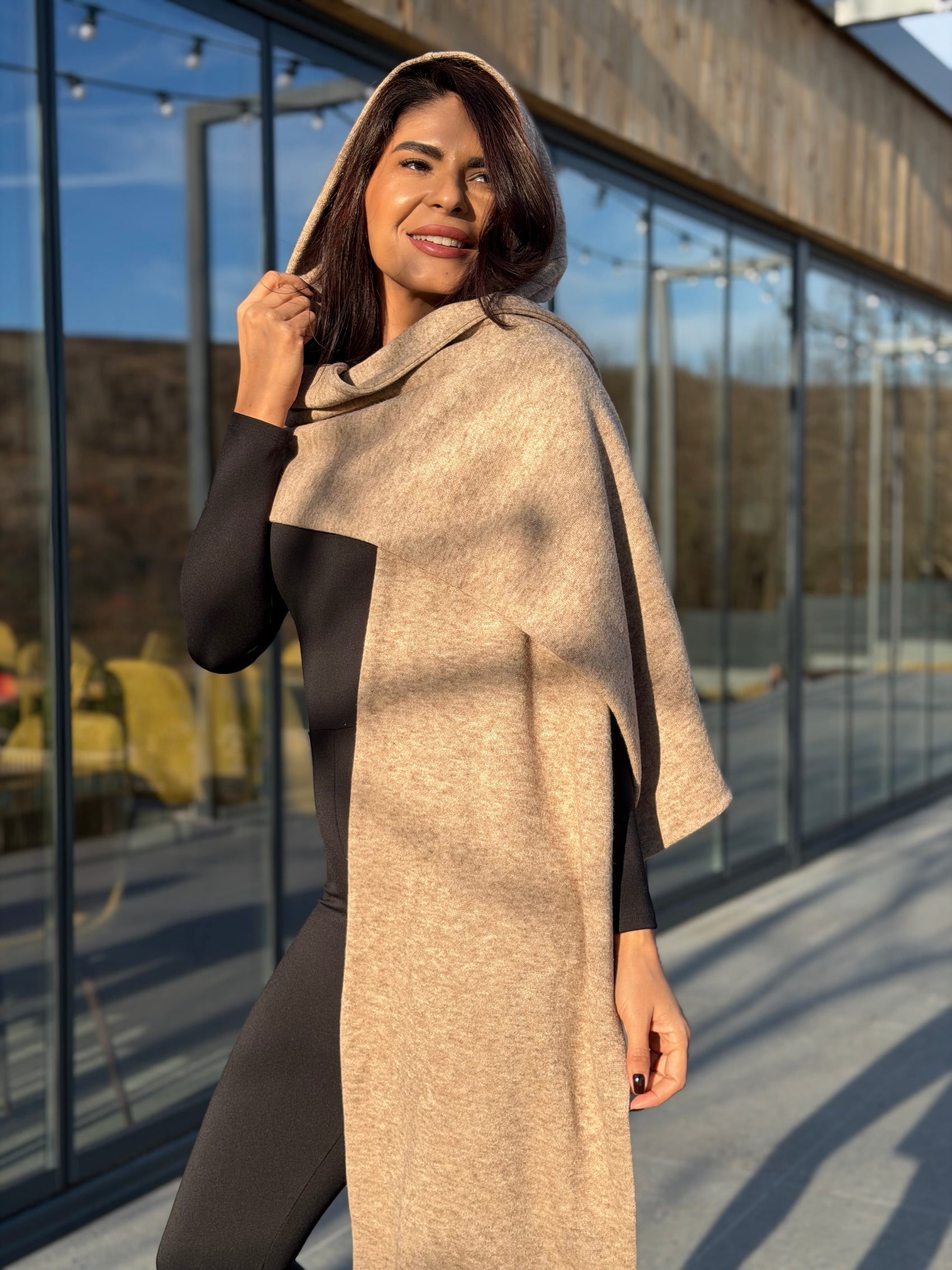 Hooded Scarf - Gold Sand