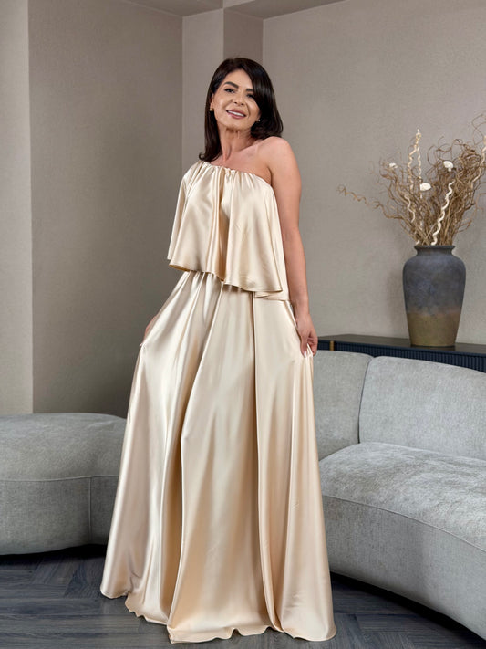 Rochie Karissa - Golden Nude