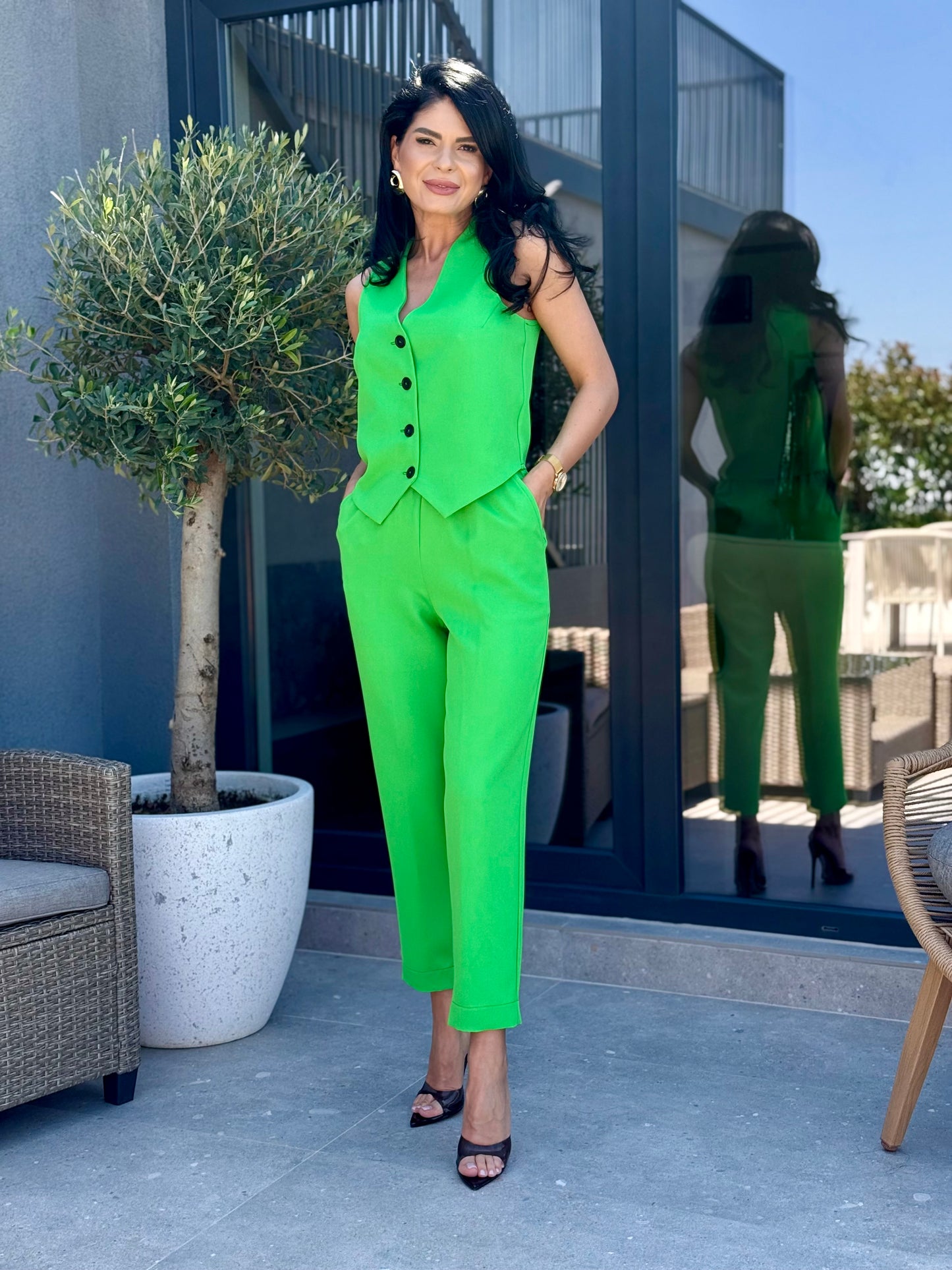 Costum Melia - Verde Intens