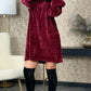 Rochie Cellie - Burgundy Velvet