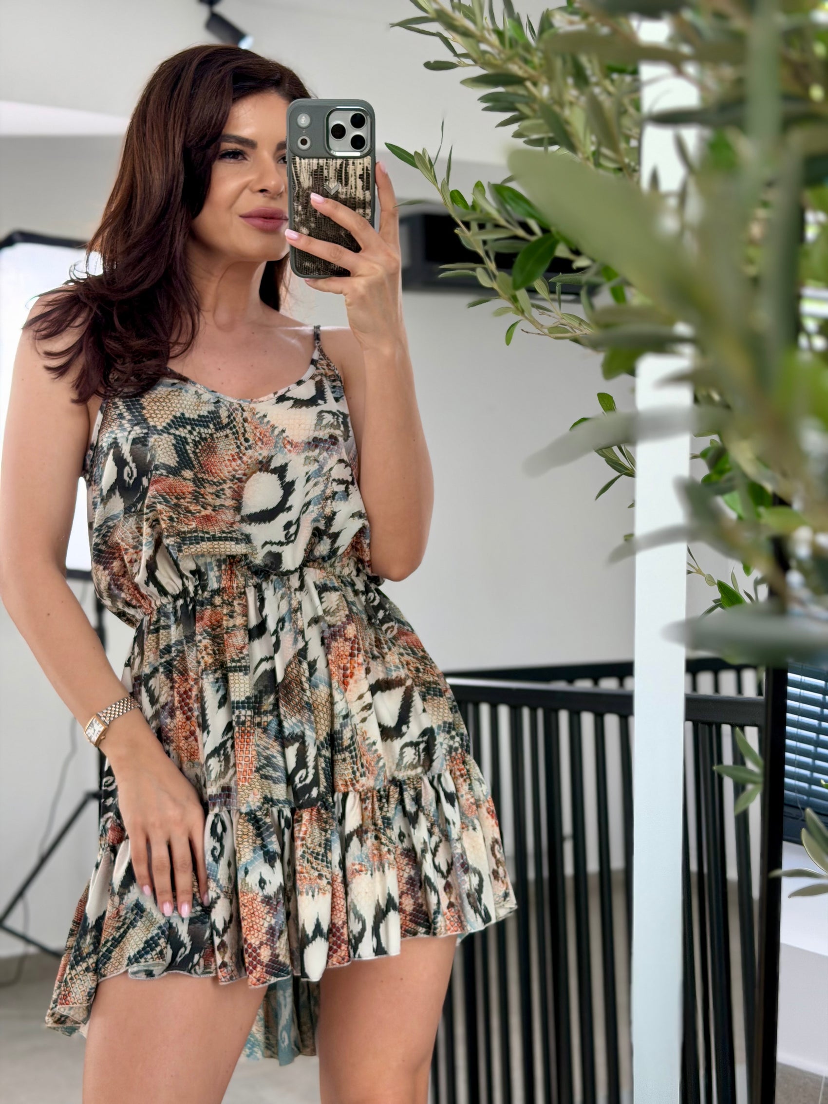 Rochie Mia - Print Snake