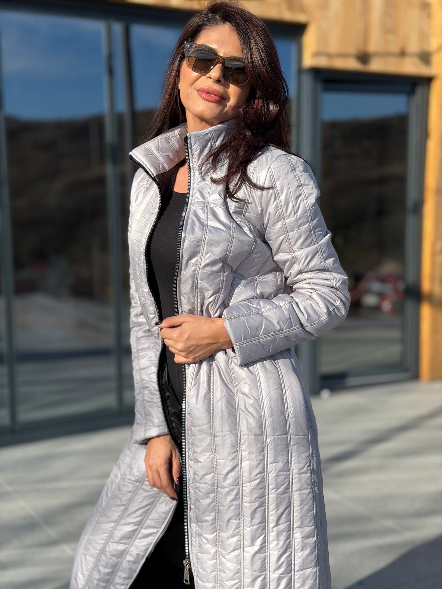 Geaca Rain - Gray White