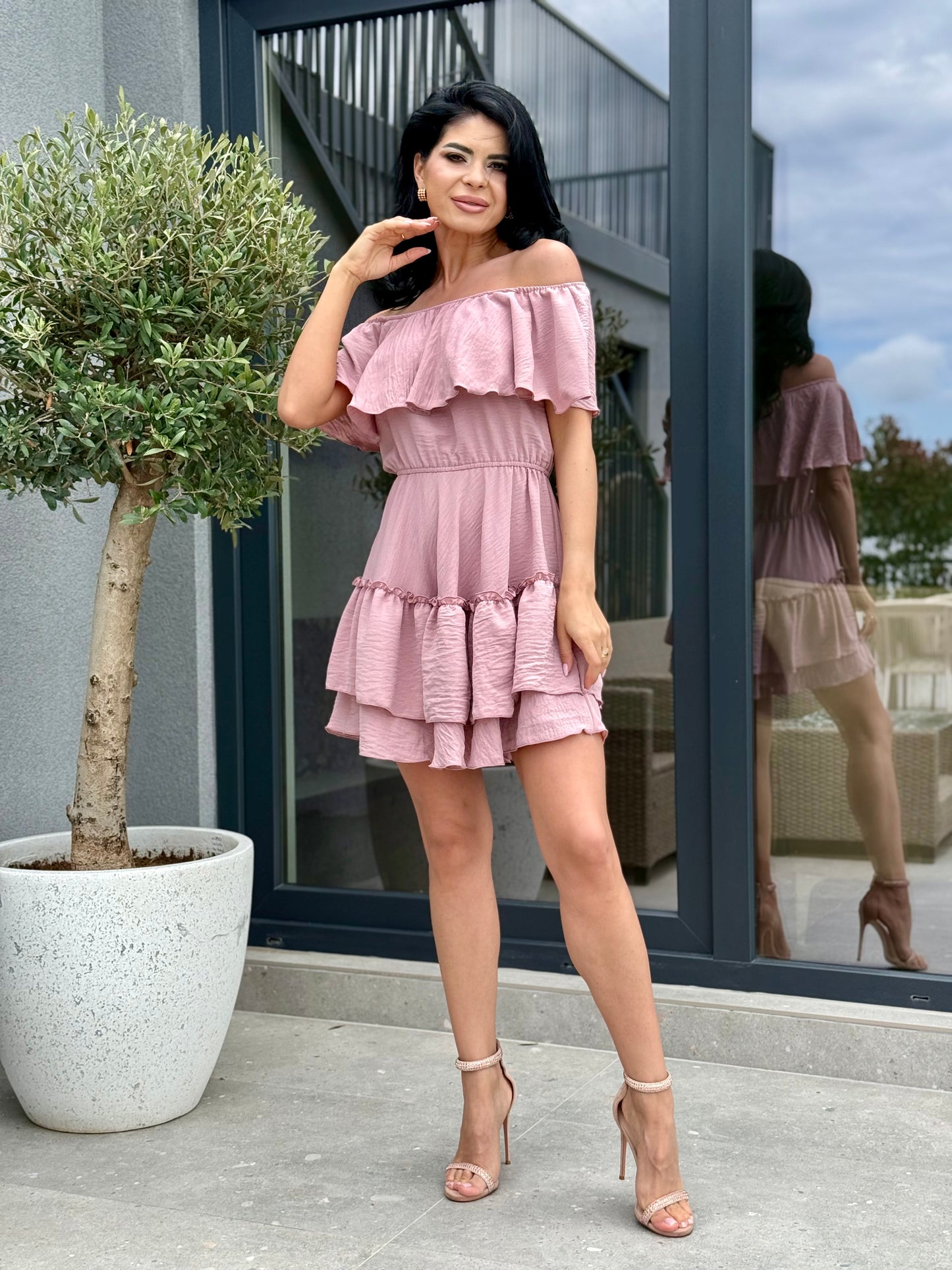 Rochie Zia - Roz Pudra