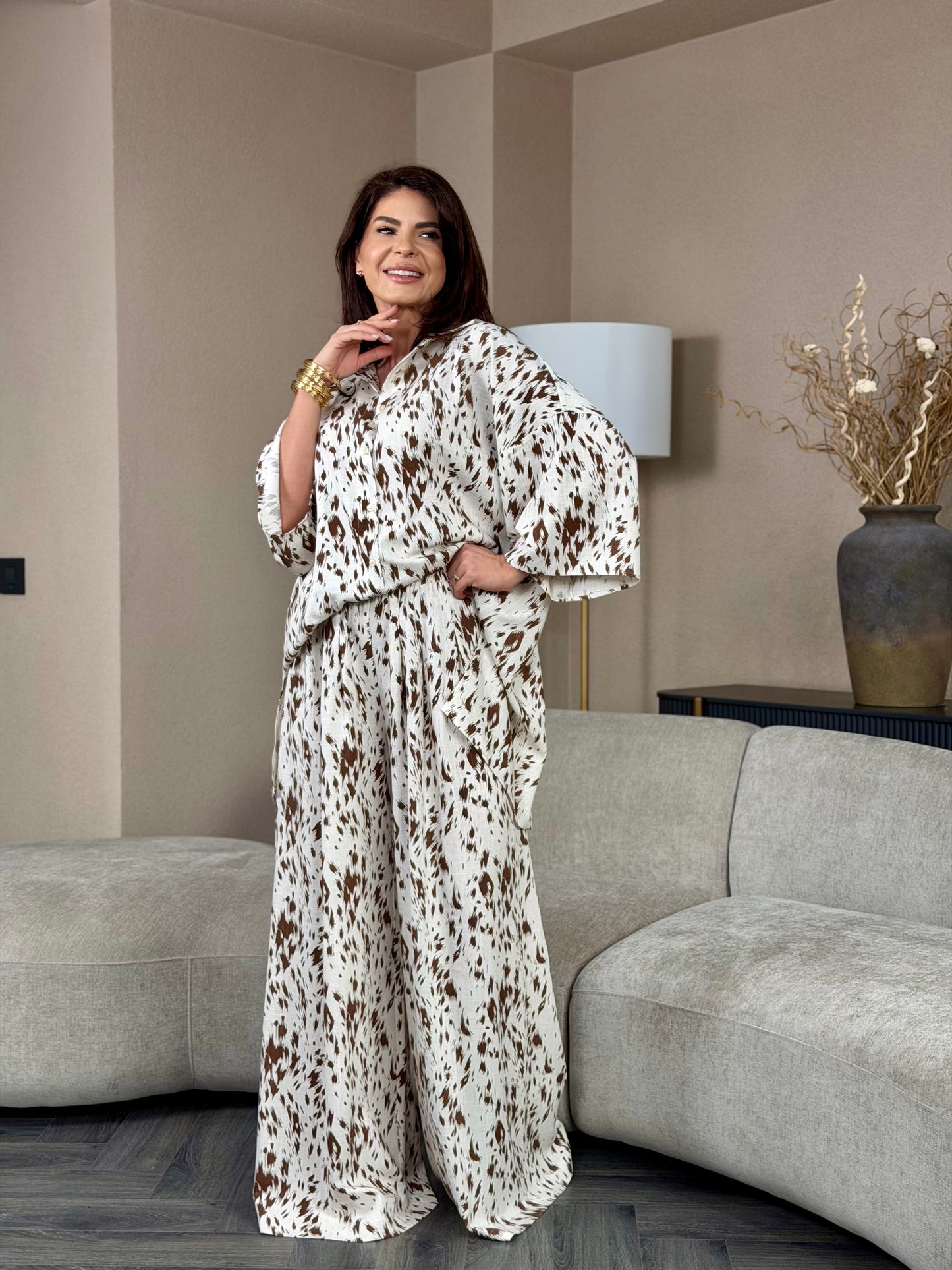 Set Stella - Beige Brush Print