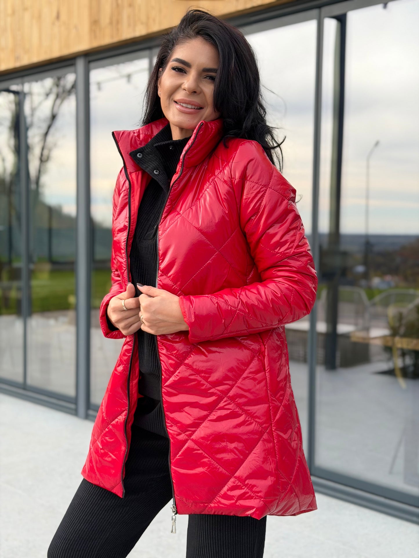 Geaca Amelia - Cherry Red