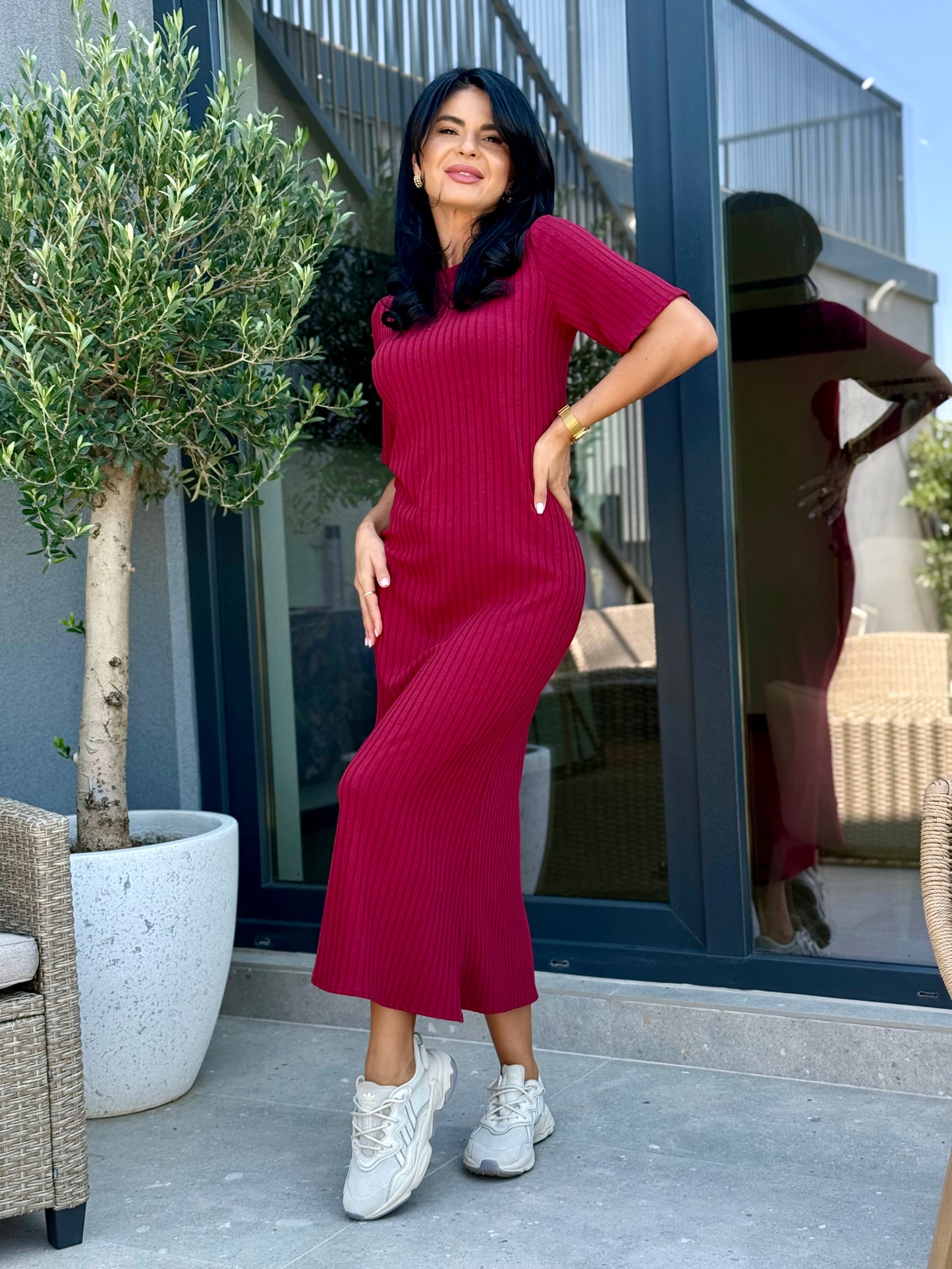 Rochie Casia - Bordo