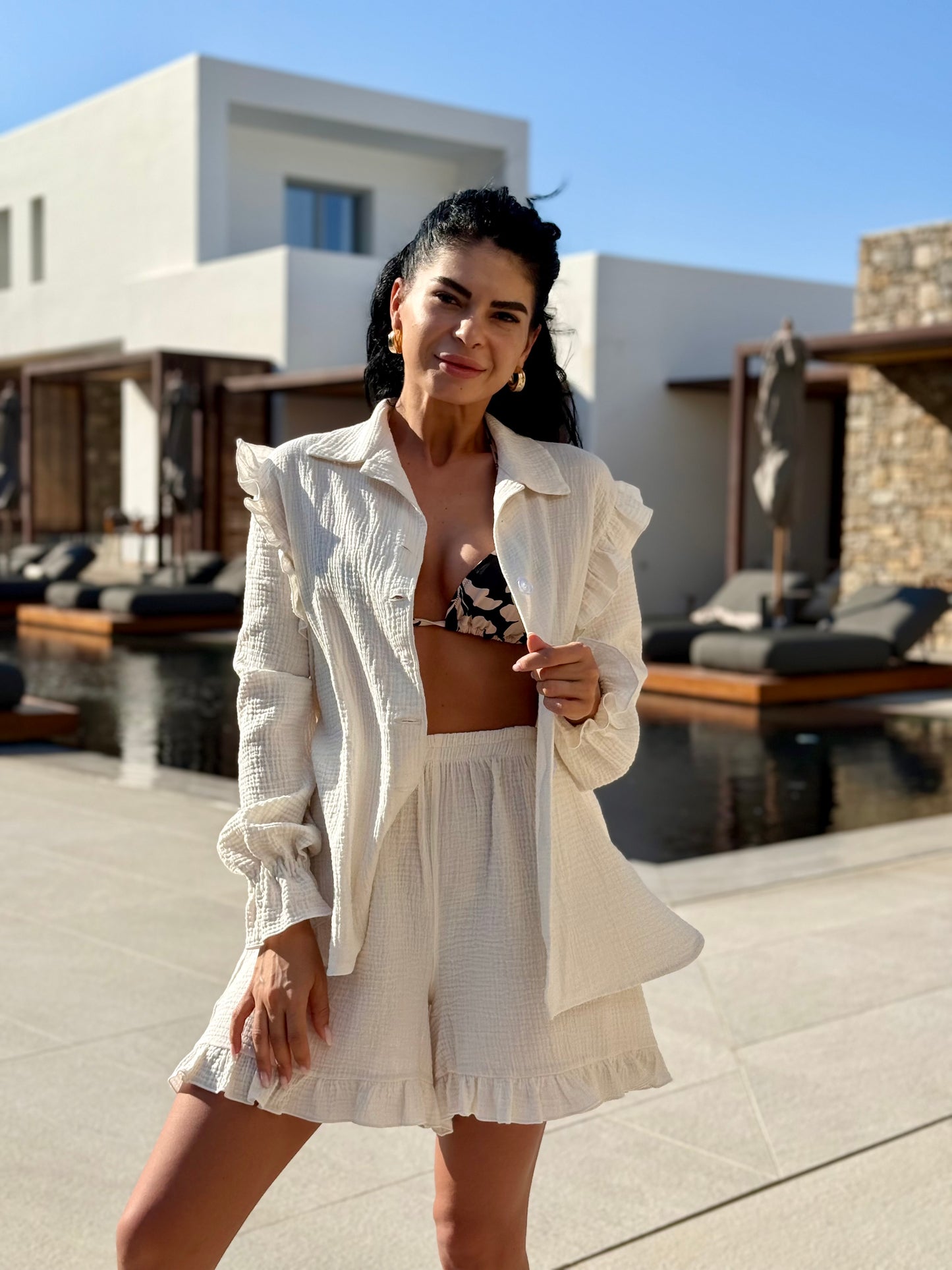 Set Muselina Indira - Ivory